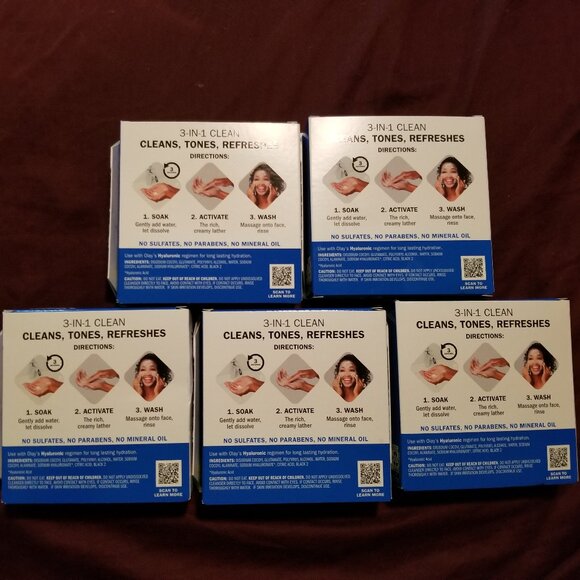 Lot of 5 NEW Sealed Boxes of Olay Cleansing Melts Hyaluronic Fragrance Free - Picture 4 of 5